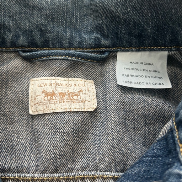 Levi's Blue Jean Vest (Size: S/P) - Picture 4 of 8